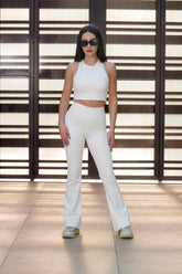 Flared Leggings- OffWhite